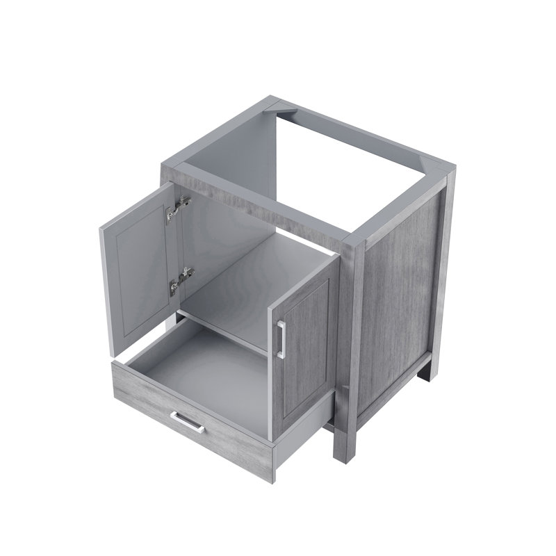Jacques 30" Distressed Grey Solid Birch Bathroom Vanity