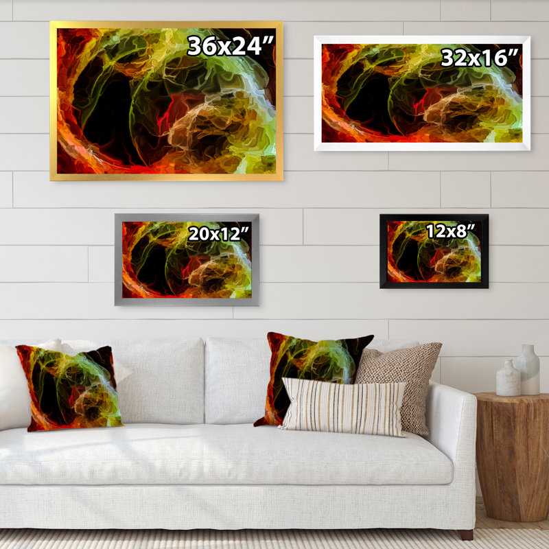 «Liquid Color Flows II», cadre photo, impression sur toile, Cadre photo noir, H 16 po x l 32 po x P 1 po