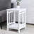 Transitional Mission Style Solid Wood Square End Table with Slatted Sides and Open Storage Shelf-418088819