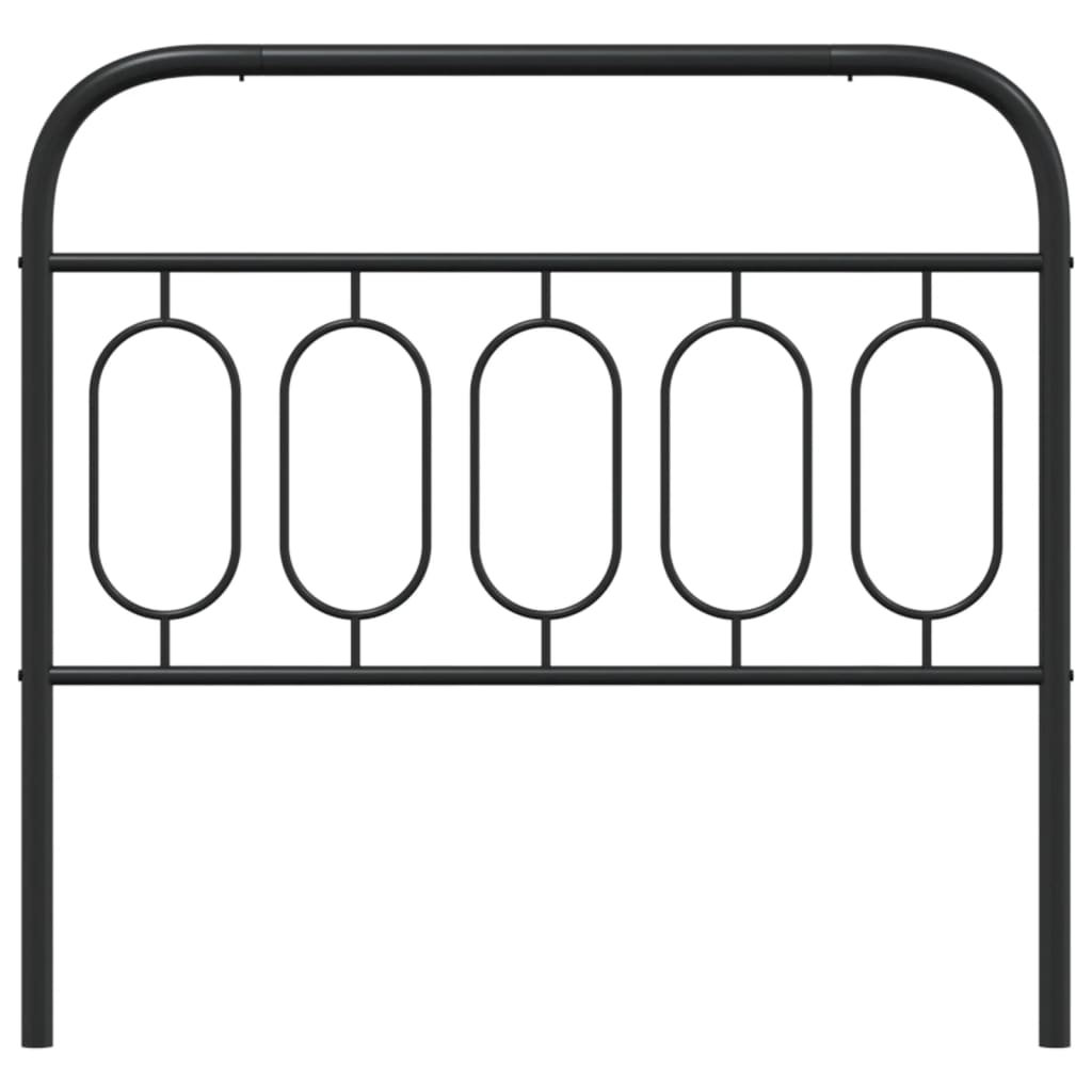 Vidaxl Metal Headboard Bedroom Home Bed Header Bed Headboard Black 100 Cm - Image 2