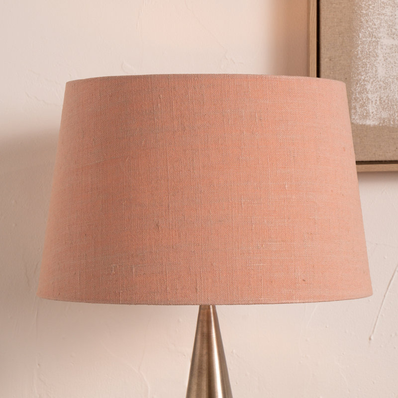 40cm Cotton Empire Lamp Shade, Apple Pink, 22cm H x 35cm W x 35cm D