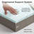 4 Inch Queen Size Memory Foam Mattress Topper, with Removable Zippered Cover Skin-Friendly Fabric Non-Slip Base & Machine Washable Compressed Packing-2001985574