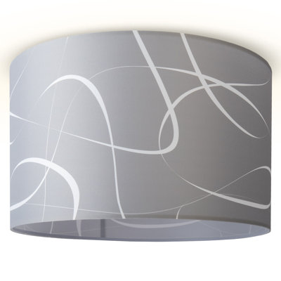 Aalon Fabric Flush Ceiling Light