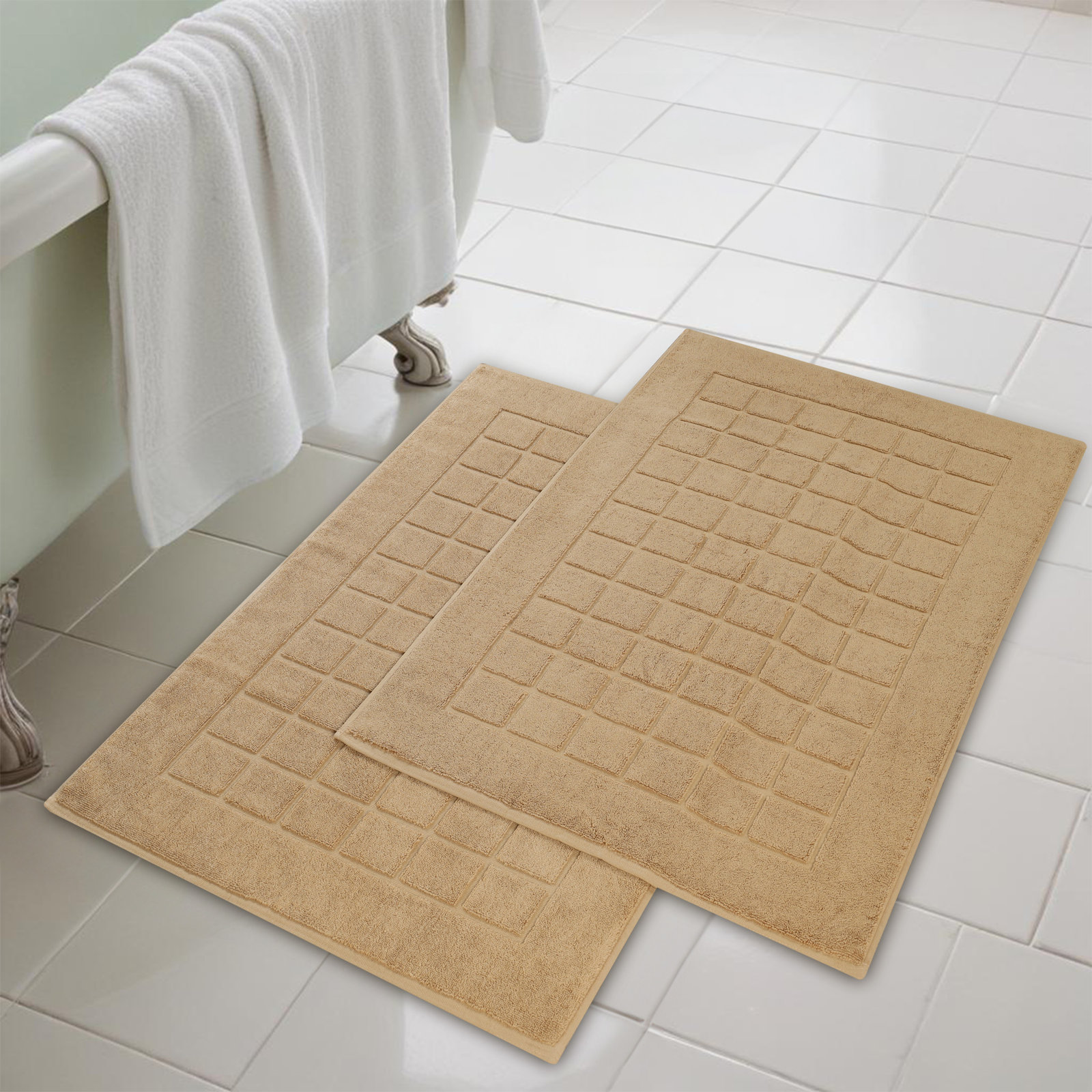 Cotton Bath Mat, Latte