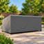 Housse de canapé de patio résistante aux intempéries avec protection en PVC respirante et durable, ourlet élastique réglable, sangles à fermeture par clic et trous-25131740-25131744