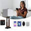 Lampe de table en bois et métal H 30 "avec ports USB Ravenna (ensemble de 2)