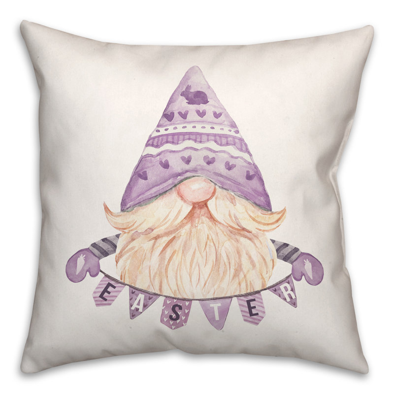 Spun Polyester Reversible Throw Pillow