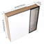 Armoire de toilette 29,63 po avec rangement, armoire à pharmacie murale avec porte miroir, tablettes en verre réglables, contreplaqué