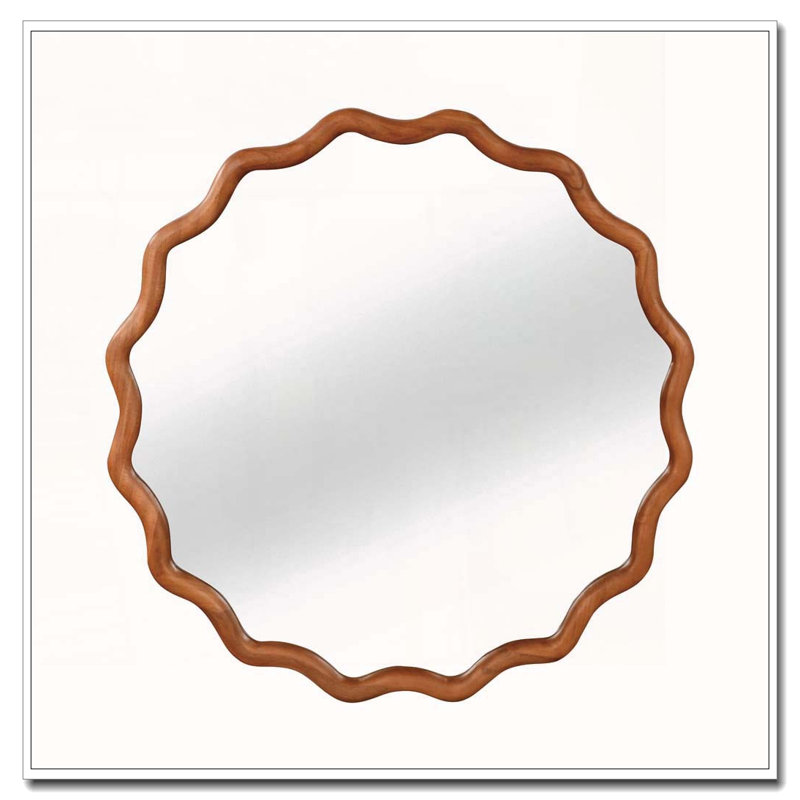 Miroir Wavy, Brun jaune