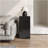 Wood-Look Square-Column MGO End Table,  H33.75",Wood-Like Distressed Finish, Mix With Different Heights, Indoor Outdoor Use,Black Color-1689342974