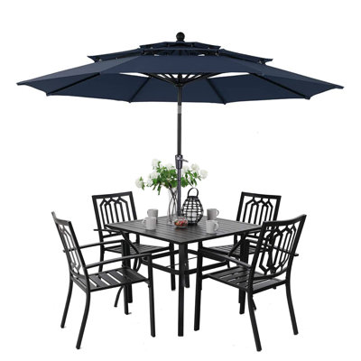 4 - Person Patio Dining Set with Square Table