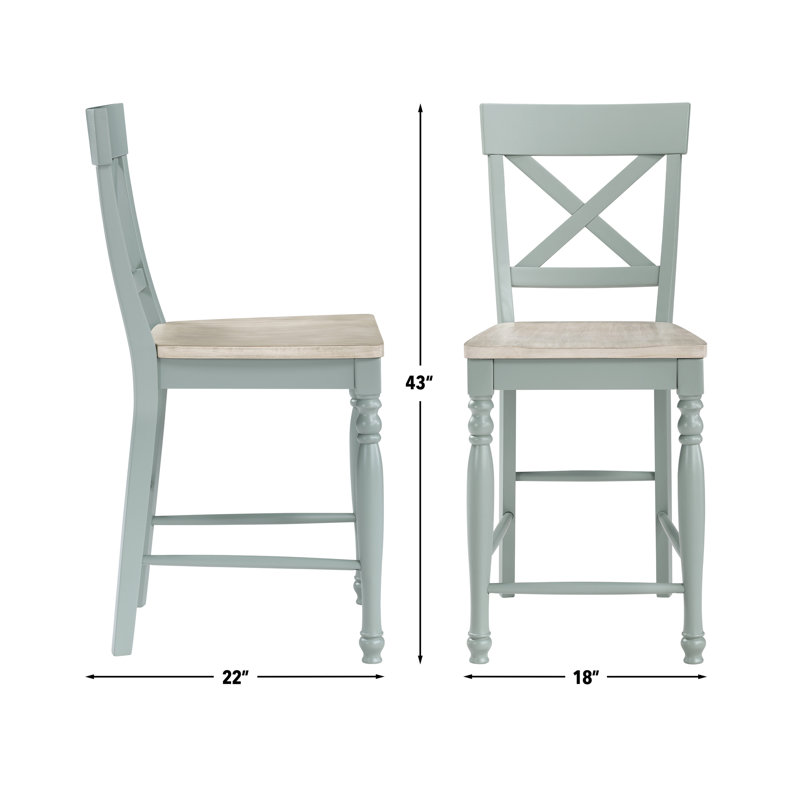 Ensemble de salle à manger extensible Darcy, Vert, 7 pièces : table, 6 chaises