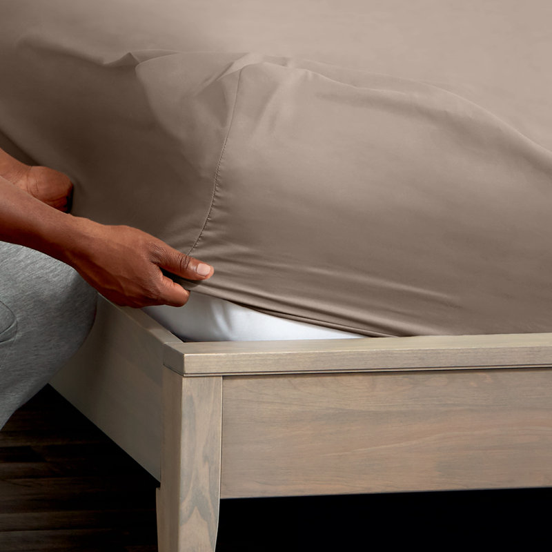 Extra Deep Microfiber Fitted Sheet, Full XL Fitted Sheet, Taupe