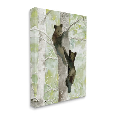 " Bear Cubs Climbing Tree Nature " by Stellar Design Studio