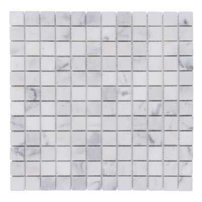 12" x 12" Marble Grid Mosaic Wall & Floor Tile