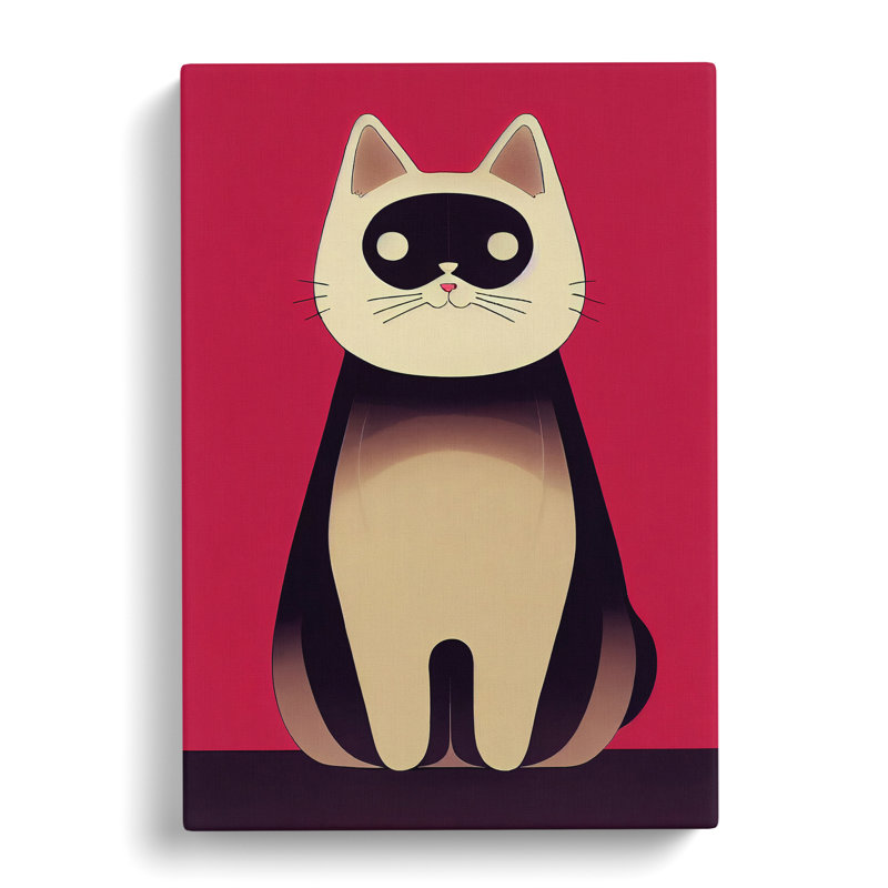 Modern Cat No.1 Abstract - Wrapped Canvas, 50cm H x 35cm W x 3cm D