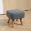 HOMCOM Modern Tufted Footstool, Linen Fabric, Rubber-105501744