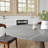 Luxury Gray Sintered Stone Round Dining Table Solid Wood Base For 4/6/8-1895086286