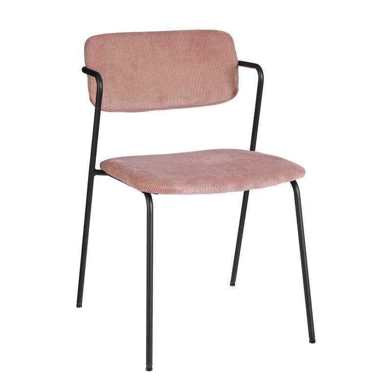 Rumson 40cm H Velvet Upholstered Side Chair, Pink