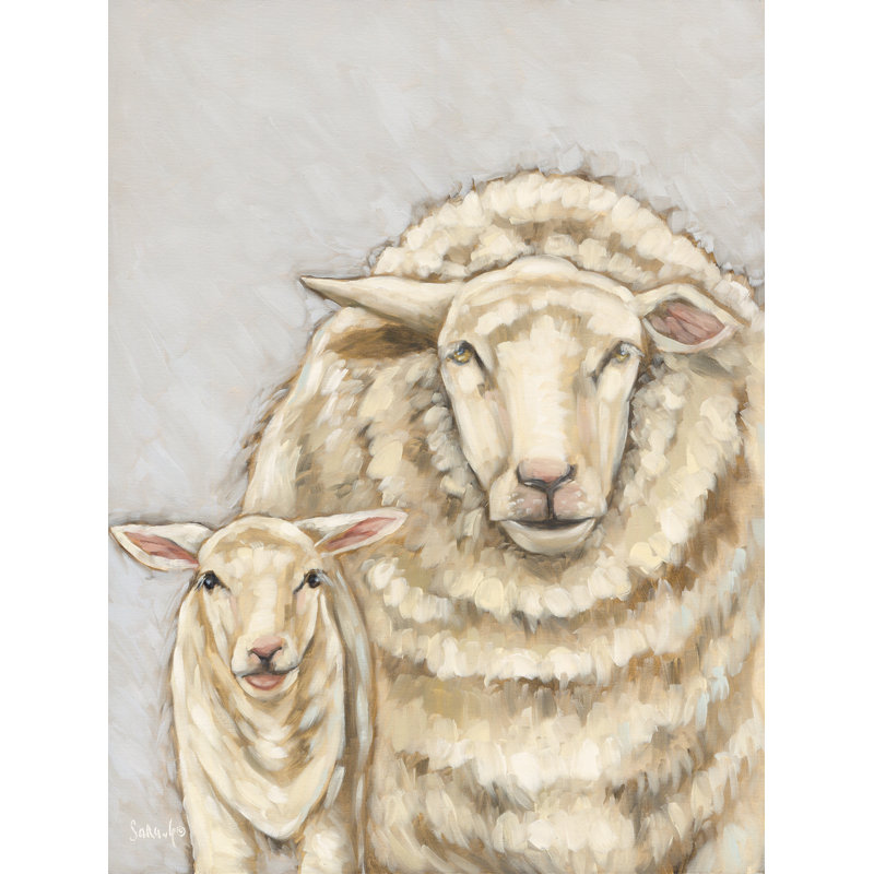 «Mommy and Me I» par Sara G. Designs, Toile tendue, Pas de tapis, H 24 po x l 18 po
