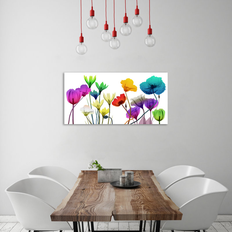 Floral Calm Pop - Wrapped Canvas Print, 46 cm H x 91 cm W