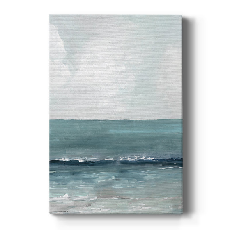 Teal Seas II - galerie Cavas sur mesure, H 18 po x l 12 po