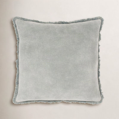 Steph Fringed Cotton Reversible Throw Pillow