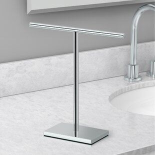 NearMoon Hand Towel Holder with Balanced Marble Base, 304 Stainless Steel Stand  Towel Ring L Shape Hand Towel Rack Free-Standing Towel B