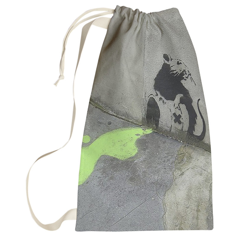 Fabric Laundry Bag with Handles, Small (29" H x 18" W x 1" D)