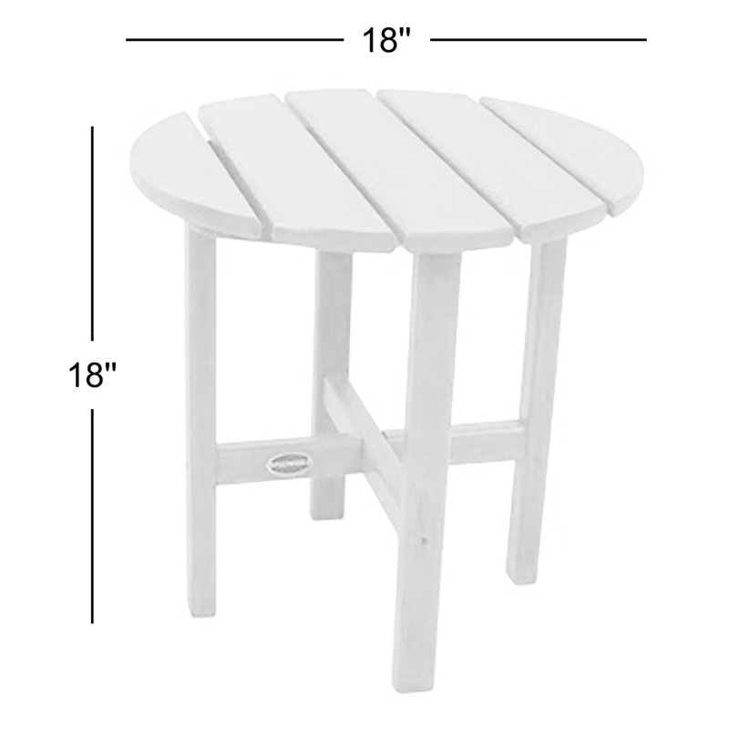 Table d'appoint ronde 18 po POLYWOOD, Marron foncé