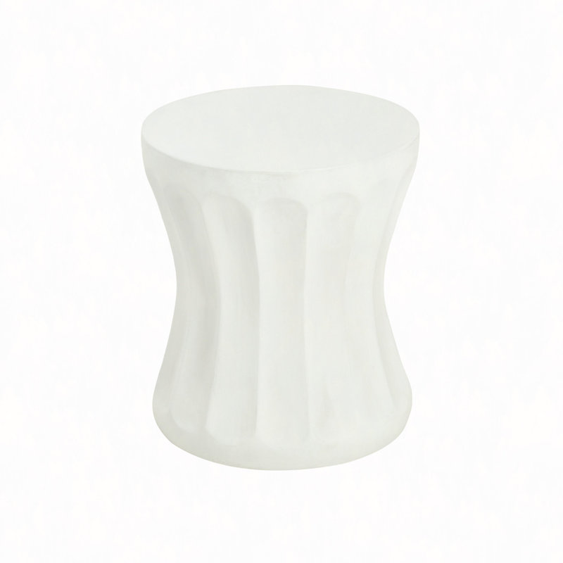 Outdoor Round Concrete Side Table,Living Room Mgo End Table