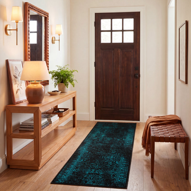 Olius Performance Floral Rug, Runner 2'6" x 8'