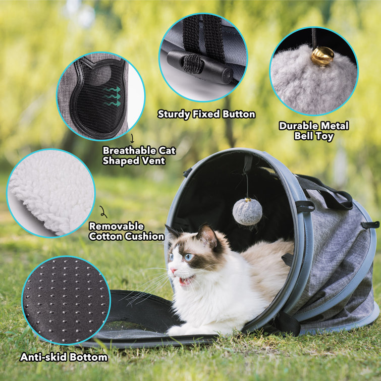 Tucker Murphy Pet™ Expandable Pet Travel Bag,3 In 1 Cat Bed