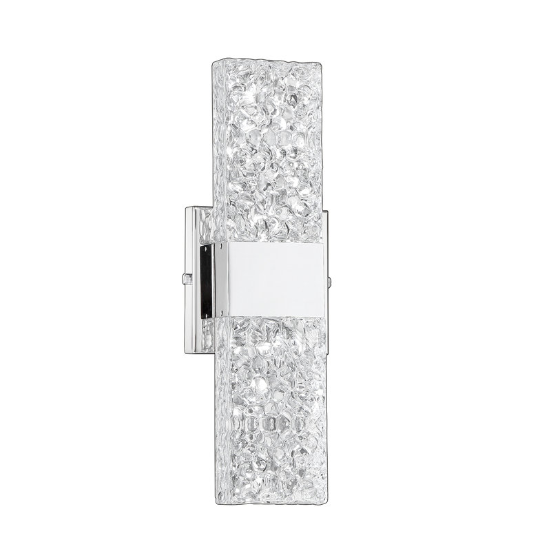Éclairage pour salle de bain 2 lumières DEL à intensité variable Colbourn, Chrome, Verre n ° 1