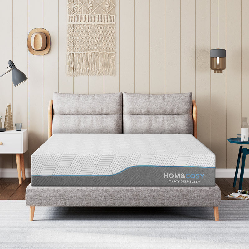 Matelas en mousse viscoélastique gélifiée mi-ferme 14 pouces, housse lavable pour matelas dans une boîte, Roi