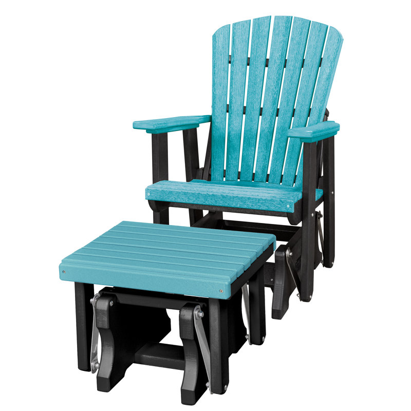 Chaise d'extérieur Campball, Bleu Aruba / noir