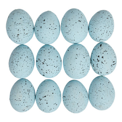 13 Piece Magdalena Speckled Ceramic Robin Eggs Sculpture Set
