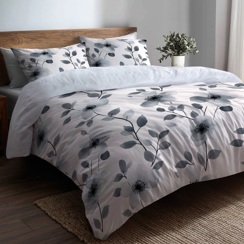 Ensemble de housse de couette et coussin décoratif Modern Modern Bed Of 3 - Abstract