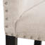 Ensemble de table de salle à manger 5 pièces en faux marbre Trexm avec 4 coussins épais, blanc / beige + noir