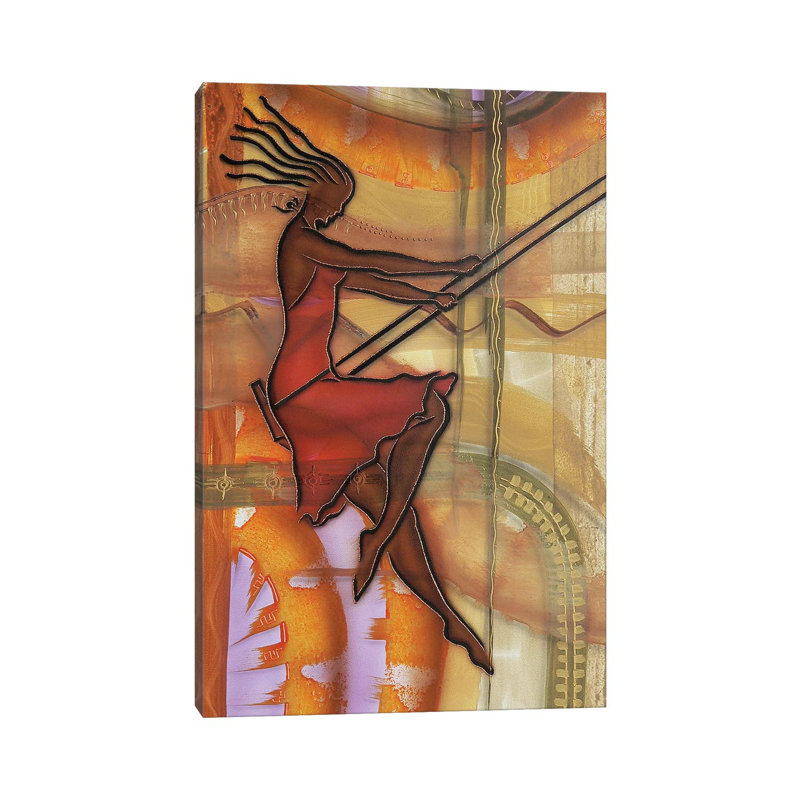 «Carefree» par Fred Odle - impression, Toile tendue, Pas de tapis, H 18 po x l 12 po x 1,5 po