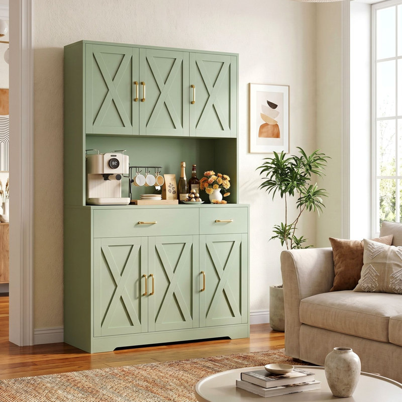 Armoire de cuisine 71 "H, Vert