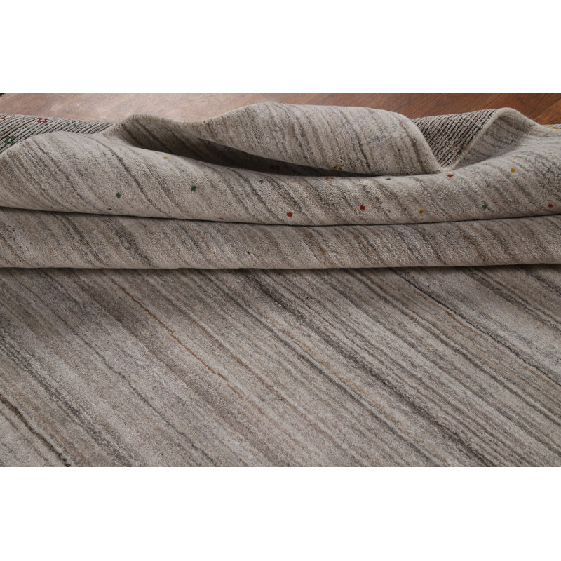 Tapis indien rayé Gabbeh 8 x 10