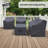 Amei 4 Piece Patio Conversation Sets Group Seating Outdoor Furniture Covers