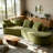 Lunford 116" Modern Curved Compression Boneless Sectional Sofa With Back Pillows-121685414