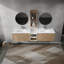 Meuble-lavabo mural avec lavabo et armoire latérale-114705326