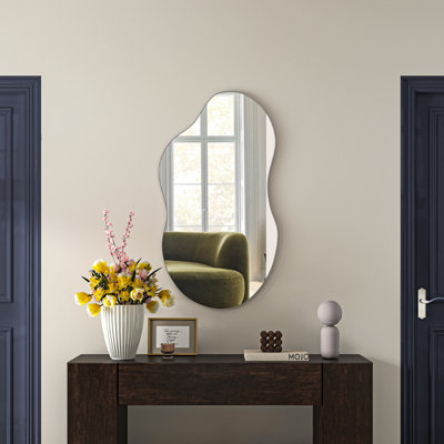 Asymmetrical Metal Wall Mirror