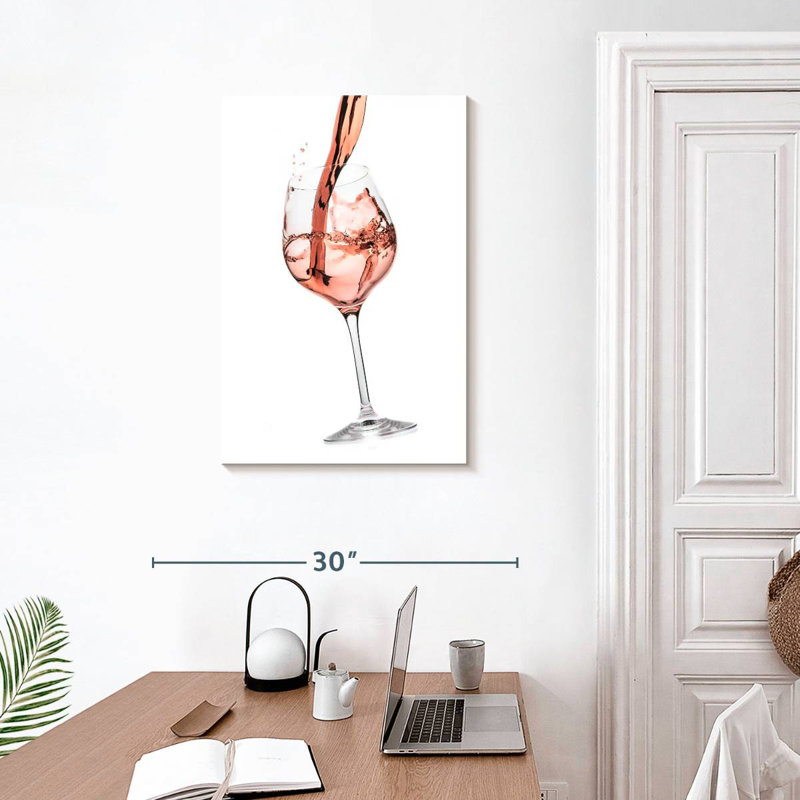 Yarlin Rose Wine Splash, 30" H x 20" W