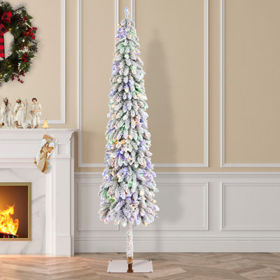 Pre-Lit Flocked Artificial Christmas Tree With Lights