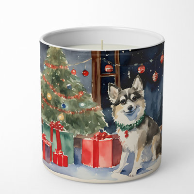 Caroline's Treasures Christmas Tree Scented Tumbler Candle With Ceramic Holder In Multi Color