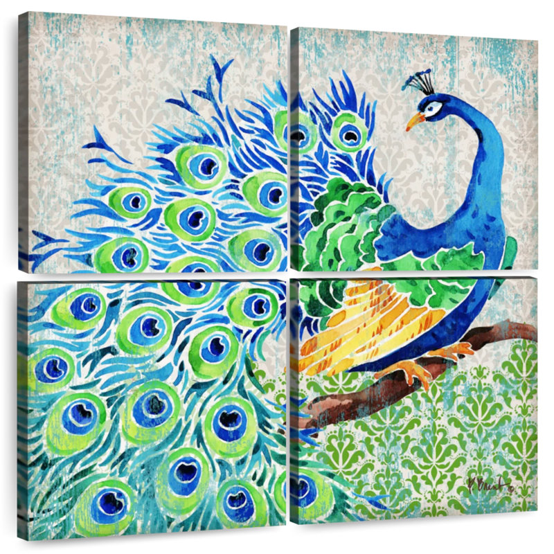 Brampt Patterned Peacock I, 74" H x 74" W